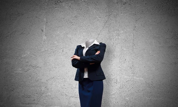 Businesswoman without head