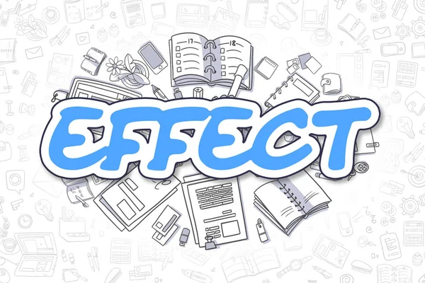Effect - Doodle Blue Inscription. Business Concept.