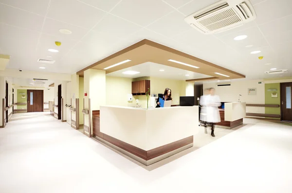 Hospital reception corridor