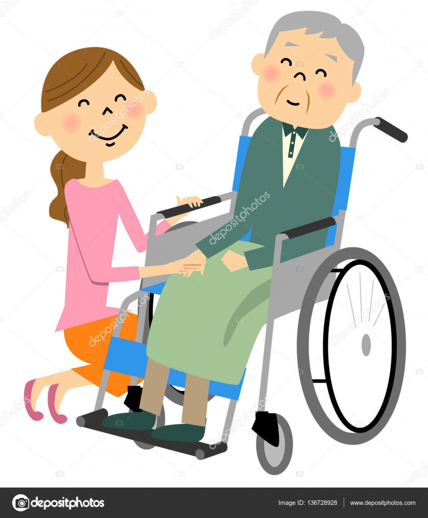 Старики и инвалиды нарисованные