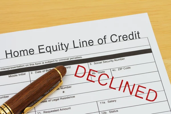 Applying for a Home Equity Line of Credit Declined