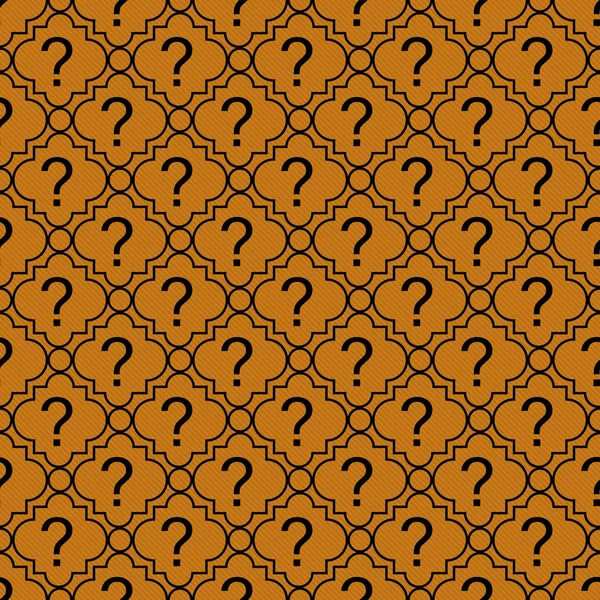 Orange and Black Question Mark Symbol Pattern Repeat Background