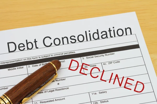 Applying for a Debt Consolidation Loan Declined