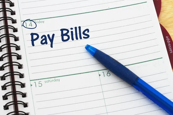 Reminder to pay your bills