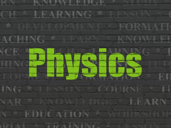 Education concept: Physics on wall background