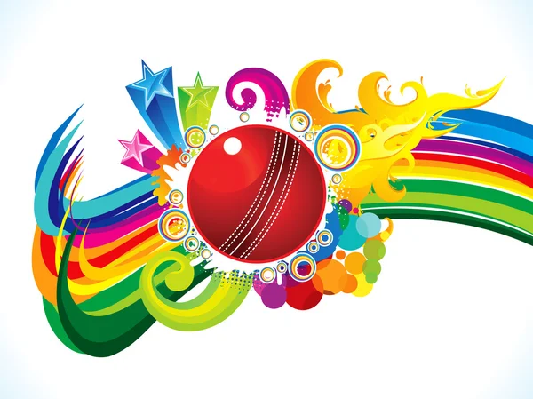 Abstract artistic burning cricket ball background