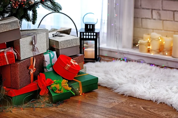 Beautiful gifts under Christmas tree