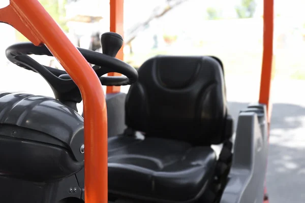 Road roller seat, closeup