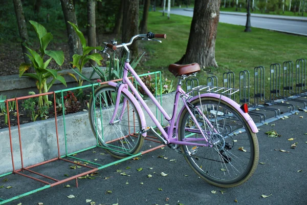 Bicycle at parking place outside