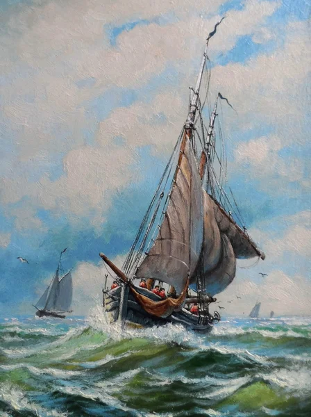 Old ship painting