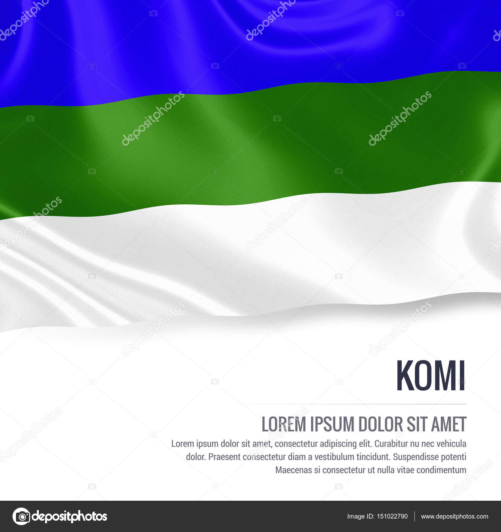 Флаг Республики Коми фон