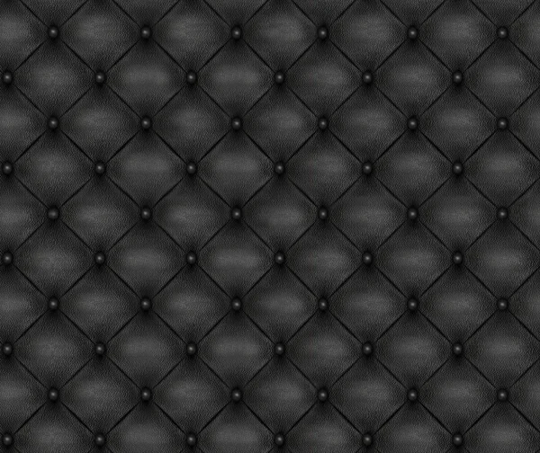 Seamless pattern of black upholstery leather furniture. 3 d illustration. Digital texture.