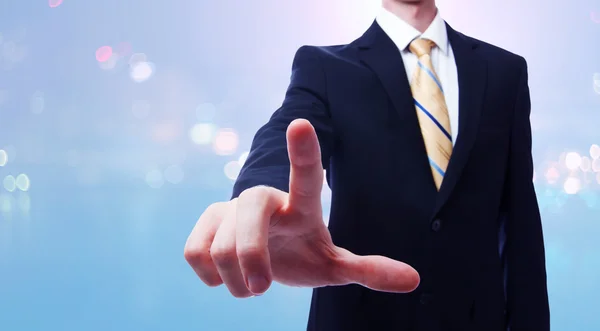 Businessman pointing to something