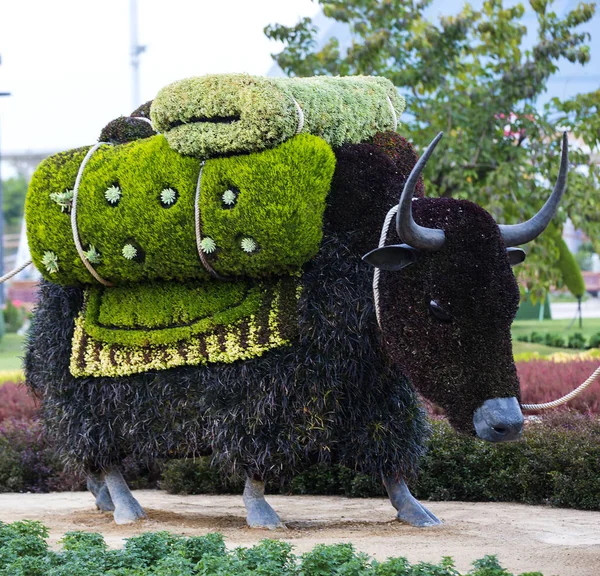 Statues Animals Insects and humans made from plants and herbs.
