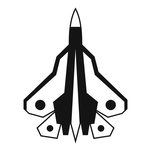 Military fighter plane icon, simple style