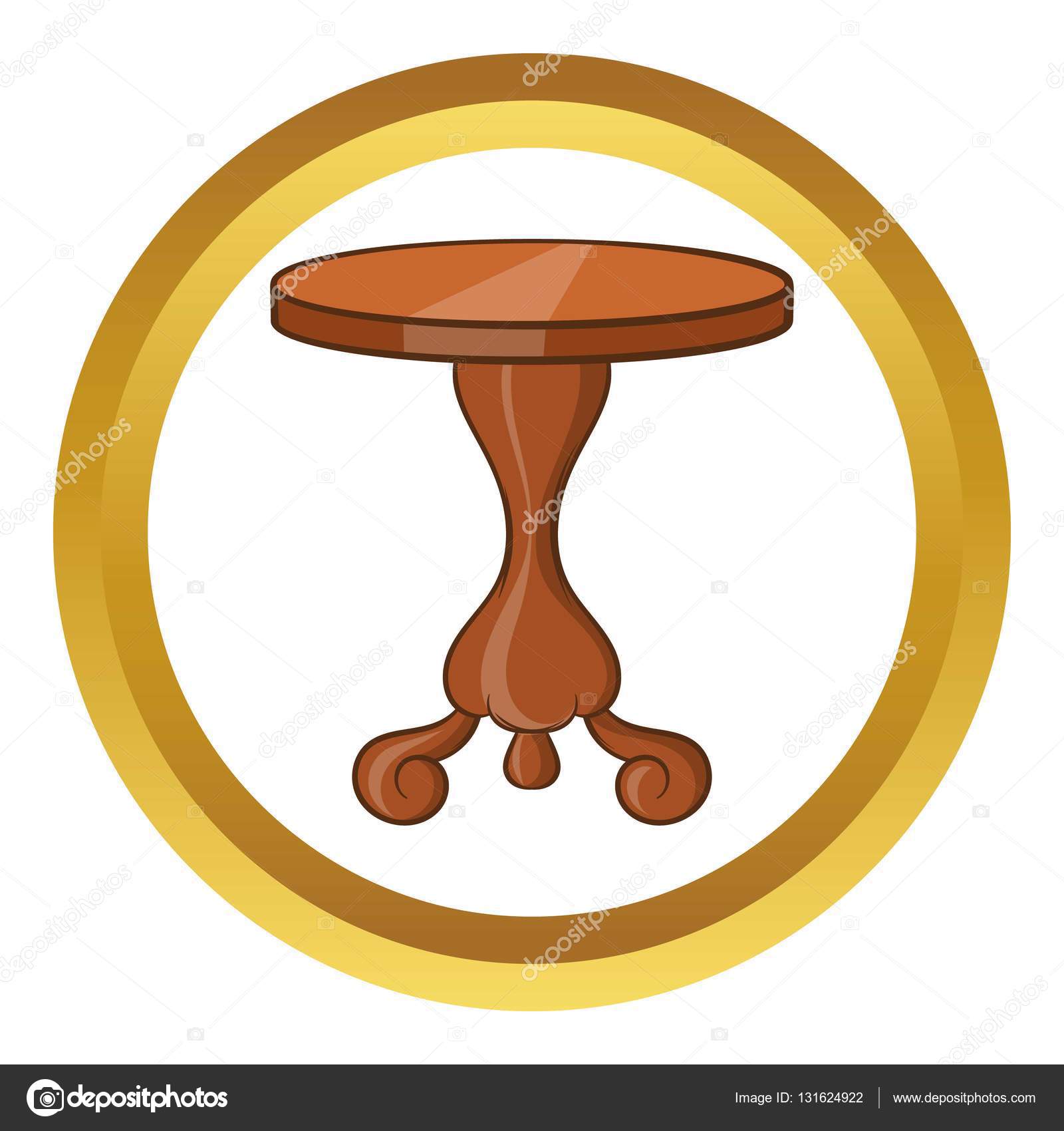 Round Table Vector Icon Cartoon Style Stock Ylivdesign Round Table Vector Icon Cartoon Style Stock 131624922