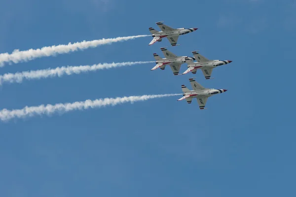 NEW WINDSOR, NY - SEPTEMBER 3, 2016: USAF Thunderbirds perform a