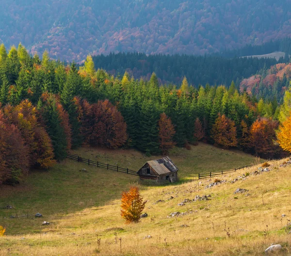 October autumn scenery in remote mountain area