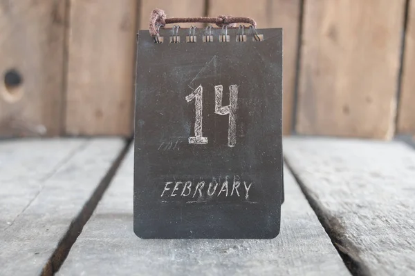February 14 vintage calendar. Valentines Day idea.