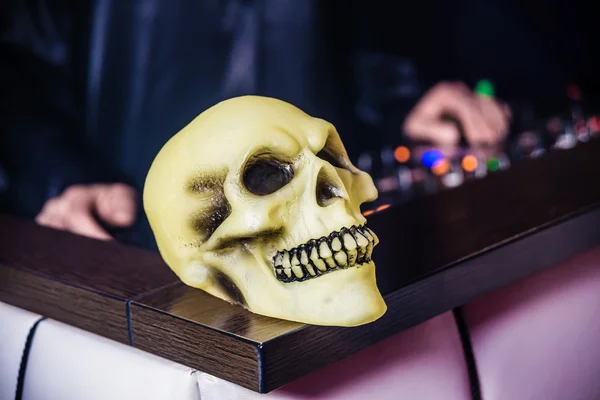 Halloween party objects in nightclub