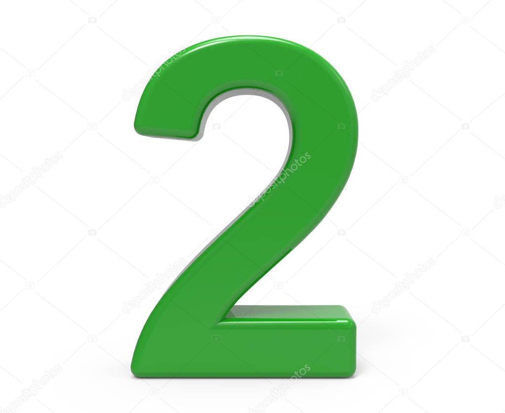 3d green number 2 — Stock Photo © kchungtw #129759120
