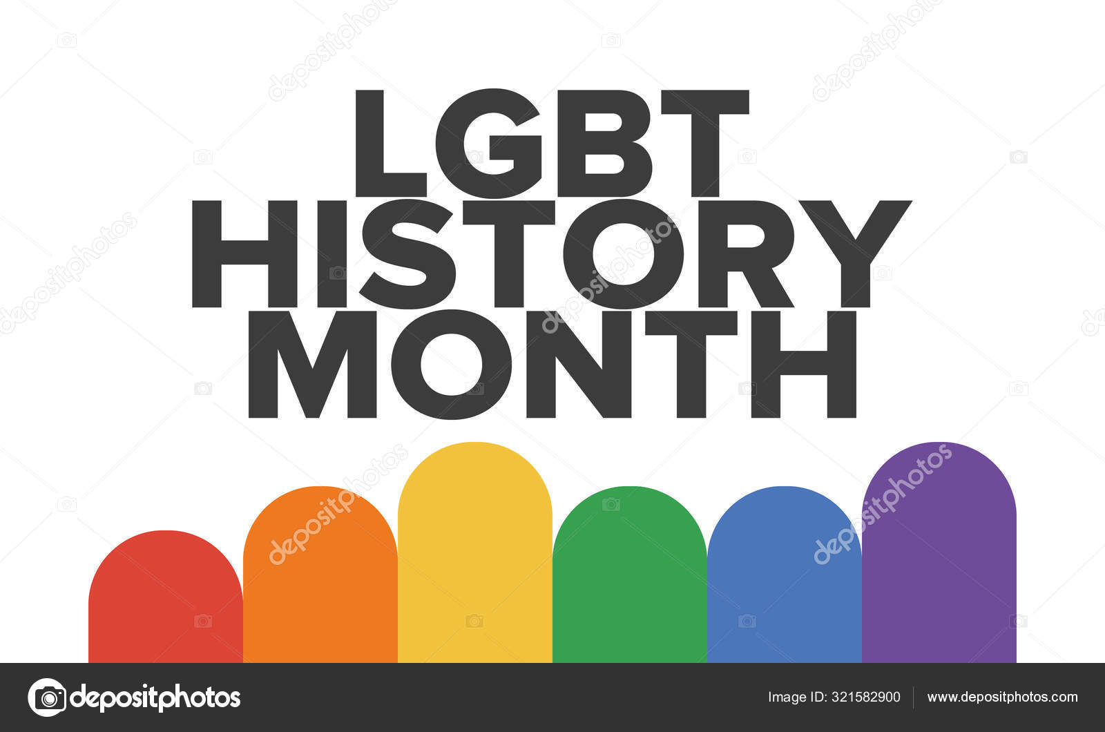Lgbt History Month Pride Month Lesbian Gay Bisexual Transgender Celebrated Stock Vector By