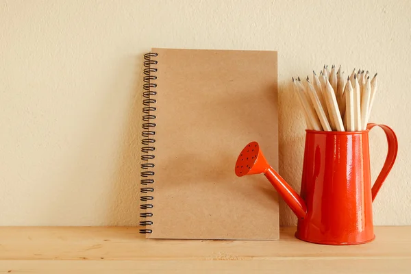 Concept of education or back to school Pencil on wooden backgrou