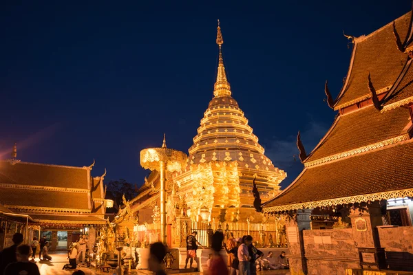 Suthep, Chiangmai - September 16, 2016: tourist praying at Wat P
