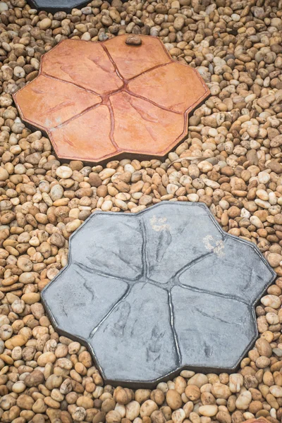 Stone walk way in DIY home garden. texture. background. decorate