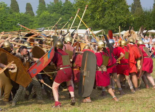 Battle between the Ancient Romans and the Carnic Celts