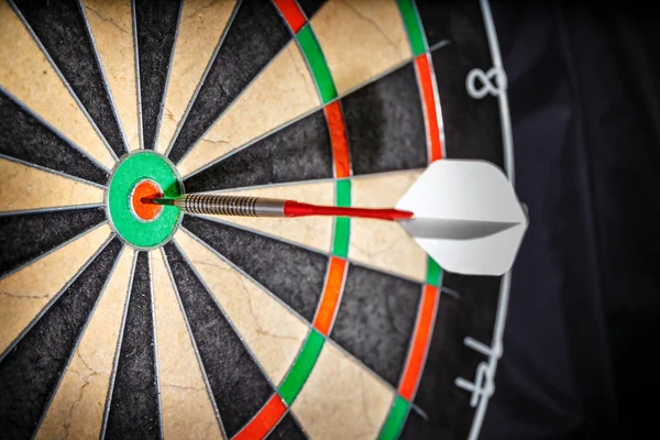 The darts in bull\'s eye, close up