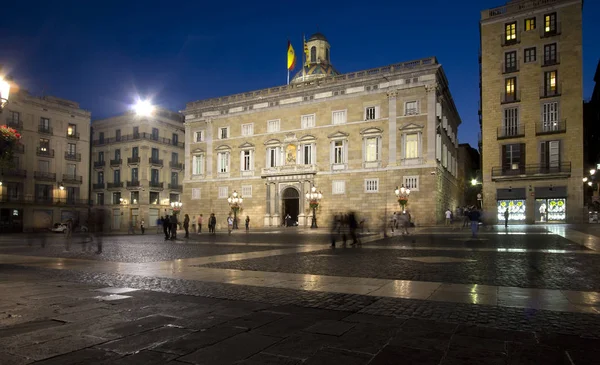 Placa de Sant Jaume with the City Halll of Barcelona, Spain