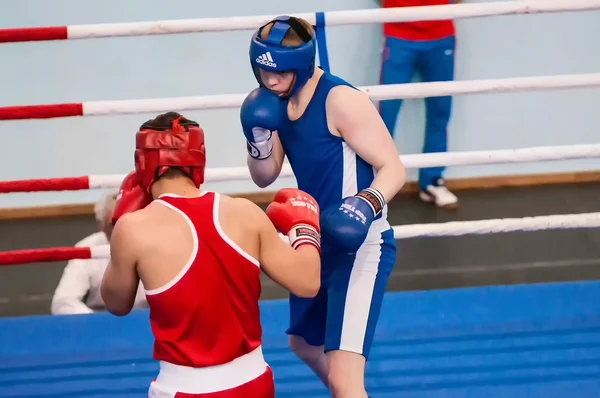 Orenburg, Russia - from April 29 to May 2, 2015 year: Boys boxers compete
