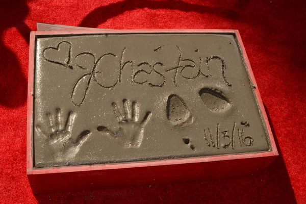 Jessica Chastain Hand and Foot Print Ceremony