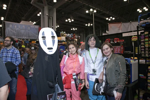 People wearing costumes from Anime movie Spirited Away at NY Com