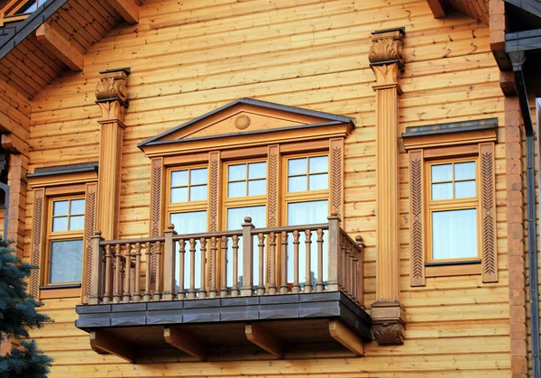 Modern wood timber house