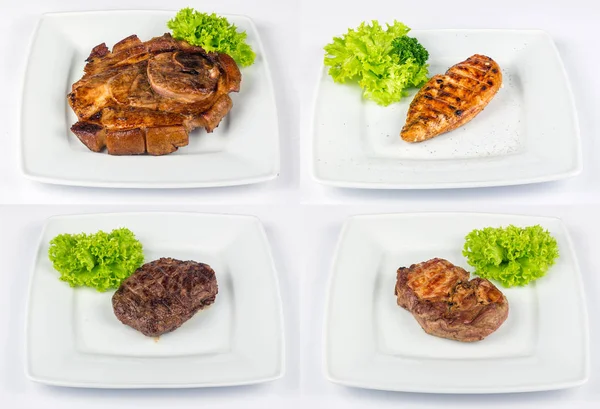 Steak of different meat type image set