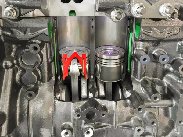 Diesel Engine piston cross section ,, display inside materials.