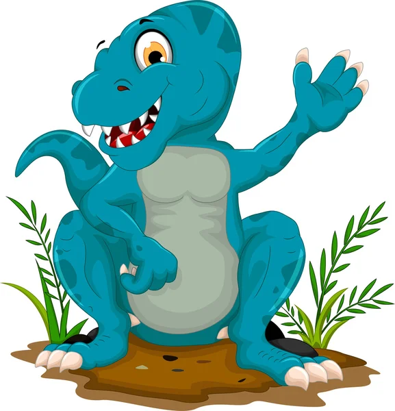 Funny Tyrannosaurus cartoon posing