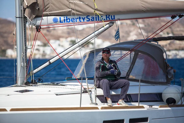 Sailor participate in sailing regatta