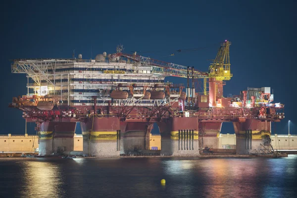 TENERIFE, SPAIN - JULY 23: Petrobras oil platform docked.