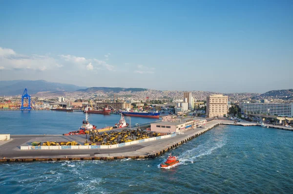 IZMIR, TURKEY - AUGUST 23: Scenic view of Izmir port.