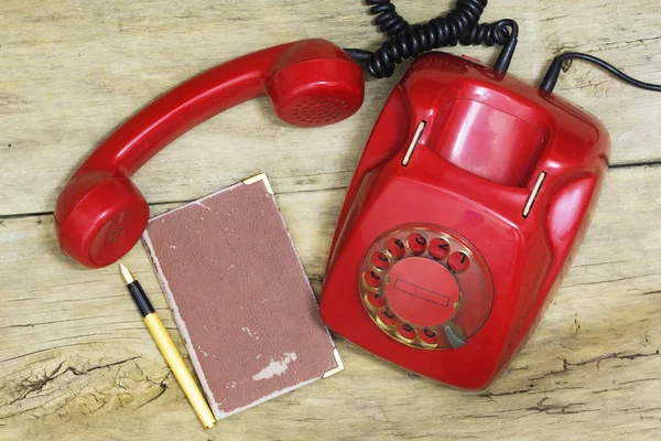 Red Phone on Table