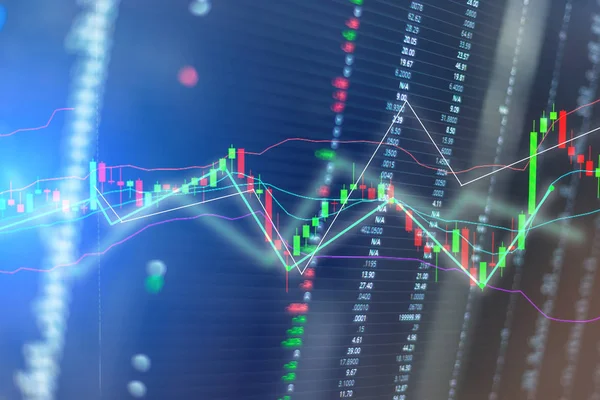 Candle sticks graph chart of stock market