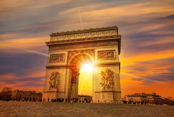 Arc de Triomphe Paris city at sunset - Arch of Triumph
