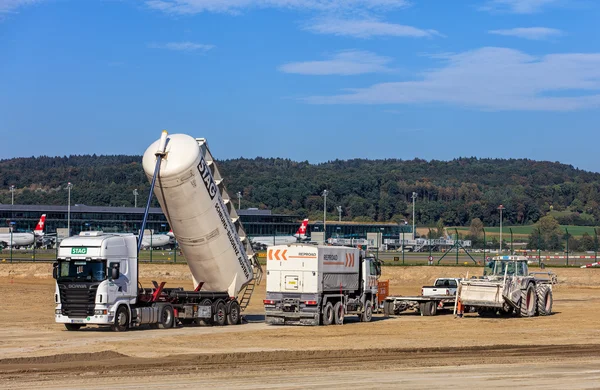 Construction works in the Zurich Airport