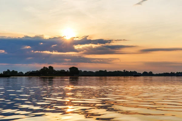 Beautiful sunset in Danube Delta