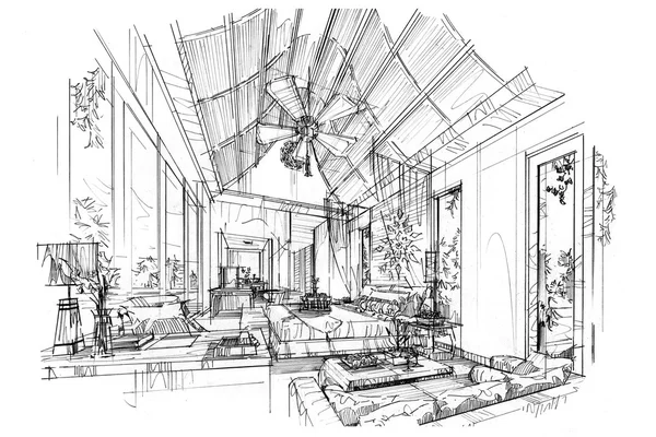 Sketch interior perspective