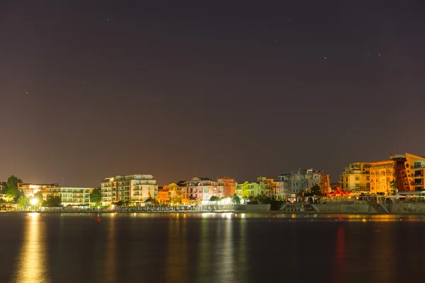 Night sea city