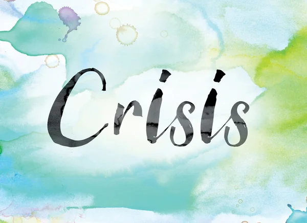 Crisis Colorful Watercolor and Ink Word Art